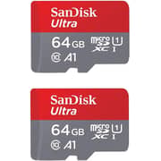 Sandisk Memory Card 2 X Micro SD Ultra With Adapter 100MB/S 64GB