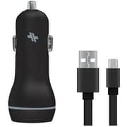 Swiss Fone Car Charger Black with Micro USB Cable