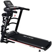Foldable Treadmill | 4 HP Peak Motor Compact Running Machine with Massager, Sit Up Bar & Dumbbells | Home Use Black Treadmill EM-1258