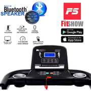 Foldable Treadmill | 4 HP Peak Motor Compact Running Machine with Massager, Sit Up Bar & Dumbbells | Home Use Black Treadmill EM-1258