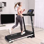 Treadmill 4 HP Peak Motor | Compact Foldable Running Machine for Home Use with FitShow App, Bluetooth Connectivity, Black EM-1257