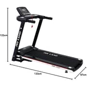 Treadmill 4 HP Peak Motor | Compact Foldable Running Machine for Home Use with FitShow App, Bluetooth Connectivity, Black EM-1257