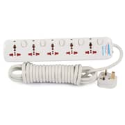 Terminator 5 Way Universal Power Extension Socket 5M Cable TPB 215SA-5M