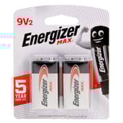 Energizer Max Alkaline Battery 9V (Pack of 2)