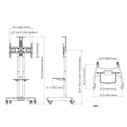 Skill Tech TV Floor Stand With Wheels ST-SH1500-70
