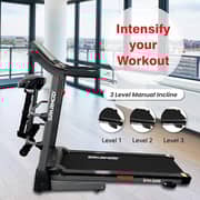 Sparnod Fitness Automatic Treadmill - Multifunction Foldable Motorized Running Indoor Treadmill for Home Use- STH-2200 (4 HP Peak)