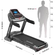 Sparnod Fitness Semi-Commercial Treadmill - Automatic Motorized Walking & Running Machine for Home Use - Foldable, Auto Incline- STC-4950 (4.5 HP AC Motor)