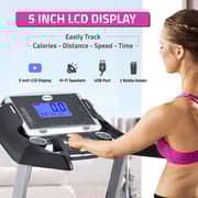 Sparnod Fitness Automatic Treadmill Foldable Motorized Treadmill for Home Use- STH-5000 (5 HP Peak)