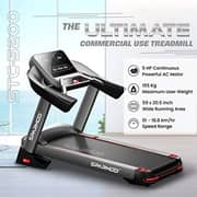 Sparnod Fitness Semi-Commercial Treadmill - Automatic Motorized Walking/Running Machine with Auto Incline- STC-5200 (5 HP AC Motor)