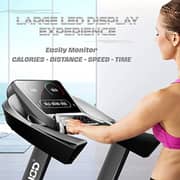 Sparnod Fitness Semi-Commercial Treadmill - Automatic Motorized Walking/Running Machine with Auto Incline- STC-5200 (5 HP AC Motor)