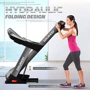 Sparnod Fitness Semi-Commercial Treadmill - Automatic Motorized Walking/Running Machine with Auto Incline- STC-5200 (5 HP AC Motor)