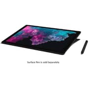Microsoft Surface Pro 6, Quad Core i7 8th Gen, 16GB RAM, 512GB SSD, Intel UHD Graphics 620, Win10 Pro, Black