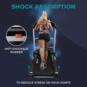 Foldable Treadmill | 5.5 HP Peak DC Motor, Built-in Massager & Bluetooth Speaker, Automatic 18% Incline | Home & Office Running Machine EM-1272