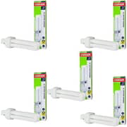 Osram Home Decorative High Qualtiy and Durable, 4 Pin Day Light Double Twin Tube CFL Bulb Warm White - (Pack of 5)