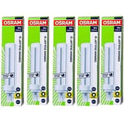 Osram Long Lasting Home Decorative High Quality and Durable Fluorescent Lamp Energy Saver 2 Pin CFL Bulb - 18 W (Pack Of 5) - Daylight