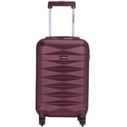 STARGOLD SG-T80 Single Hardside Spinner ABS Trolley Luggage With Number Lock, Burgundy - 20 Inches