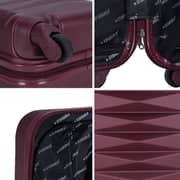 STARGOLD SG-T80 Single Hardside Spinner ABS Trolley Luggage With Number Lock, Burgundy - 20 Inches