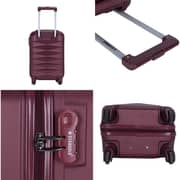 STARGOLD SG-T80 Single Hardside Spinner ABS Trolley Luggage With Number Lock, Burgundy - 20 Inches