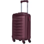 STARGOLD SG-T80 Single Hardside Spinner ABS Trolley Luggage With Number Lock, Burgundy - 20 Inches