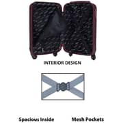 STARGOLD SG-T80 Single Hardside Spinner ABS Trolley Luggage With Number Lock, Burgundy - 20 Inches