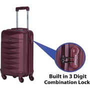 STARGOLD SG-T80 Single Hardside Spinner ABS Trolley Luggage With Number Lock, Burgundy - 20 Inches