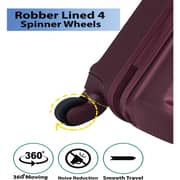STARGOLD SG-T80 Single Hardside Spinner ABS Trolley Luggage With Number Lock, Burgundy - 20 Inches
