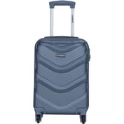 STARGOLD SG-T80 Single Hardside Spinner ABS Trolley Luggage With Number Lock, Grey - 20 Inches