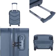STARGOLD SG-T80 Single Hardside Spinner ABS Trolley Luggage With Number Lock, Grey - 20 Inches