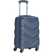 STARGOLD SG-T80 Single Hardside Spinner ABS Trolley Luggage With Number Lock, Grey - 20 Inches