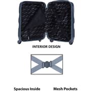 STARGOLD SG-T80 Single Hardside Spinner ABS Trolley Luggage With Number Lock, Grey - 20 Inches