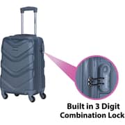 STARGOLD SG-T80 Single Hardside Spinner ABS Trolley Luggage With Number Lock, Grey - 20 Inches