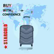 STARGOLD SG-T80 Single Hardside Spinner ABS Trolley Luggage With Number Lock, Grey - 20 Inches