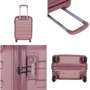 STARGOLD SG-T80 Single Hardside Spinner ABS Trolley Luggage With Number Lock, Rose Pink- 20 Inches
