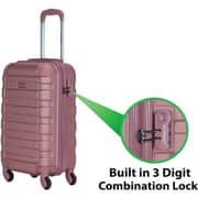 STARGOLD SG-T80 Single Hardside Spinner ABS Trolley Luggage With Number Lock, Rose Pink- 20 Inches