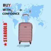 STARGOLD SG-T80 Single Hardside Spinner ABS Trolley Luggage With Number Lock, Rose Pink- 20 Inches