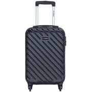 STARGOLD SG-T80 Single Hardside Spinner ABS Trolley Luggage With Number Lock, Black - 20 Inches