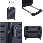 STARGOLD SG-T80 Single Hardside Spinner ABS Trolley Luggage With Number Lock, Black - 20 Inches