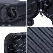 STARGOLD SG-T80 Single Hardside Spinner ABS Trolley Luggage With Number Lock, Black - 20 Inches