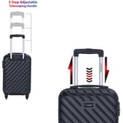 STARGOLD SG-T80 Single Hardside Spinner ABS Trolley Luggage With Number Lock, Black - 20 Inches