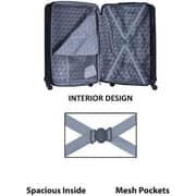 STARGOLD SG-T80 Single Hardside Spinner ABS Trolley Luggage With Number Lock, Black - 20 Inches