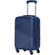 STARGOLD SG-T80 Single Hardside Spinner ABS Trolley Luggage With Number Lock, Indigo Blue - 20 Inches
