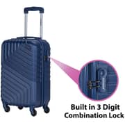 STARGOLD SG-T80 Single Hardside Spinner ABS Trolley Luggage With Number Lock, Indigo Blue - 20 Inches