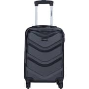STARGOLD SG-T80 Single Hardside Spinner ABS Trolley Luggage With Number Lock, Black - 20 Inches