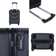 STARGOLD SG-T80 Single Hardside Spinner ABS Trolley Luggage With Number Lock, Black - 20 Inches