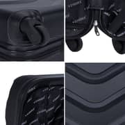 STARGOLD SG-T80 Single Hardside Spinner ABS Trolley Luggage With Number Lock, Black - 20 Inches