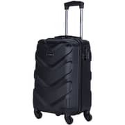 STARGOLD SG-T80 Single Hardside Spinner ABS Trolley Luggage With Number Lock, Black - 20 Inches