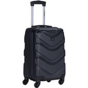 STARGOLD SG-T80 Single Hardside Spinner ABS Trolley Luggage With Number Lock, Black - 20 Inches