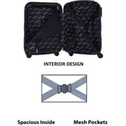 STARGOLD SG-T80 Single Hardside Spinner ABS Trolley Luggage With Number Lock, Black - 20 Inches