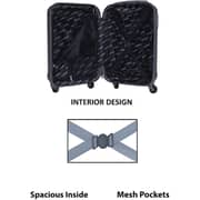 STARGOLD SG-T80 Single Hardside Spinner ABS Trolley Luggage With Number Lock, Purple - 20 Inches