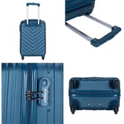 STARGOLD SG-T80 Single Hardside Spinner ABS Trolley Luggage With Number Lock, Navy Blue - 20 Inches